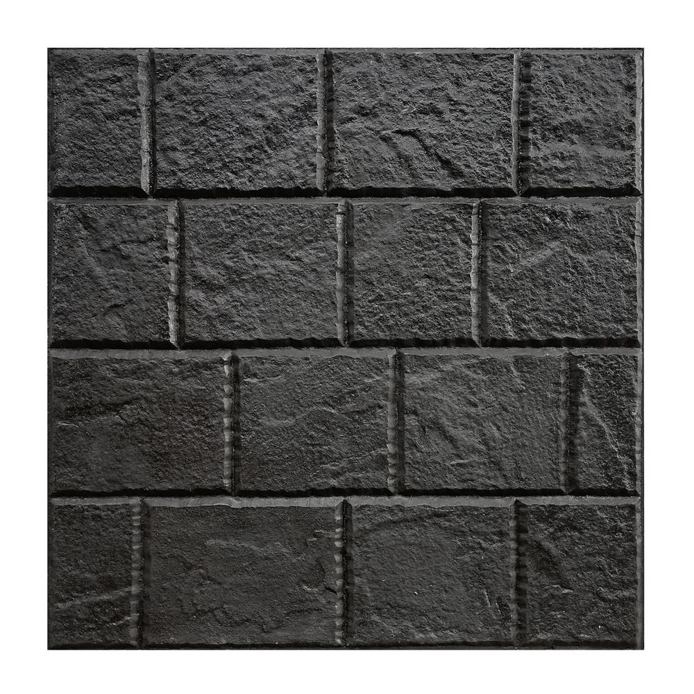 กระเบื้องคอนกรีตปูพื้น DURAONE STAMP PAVE TITAN ROCK 40X40 ซม. สีดำ