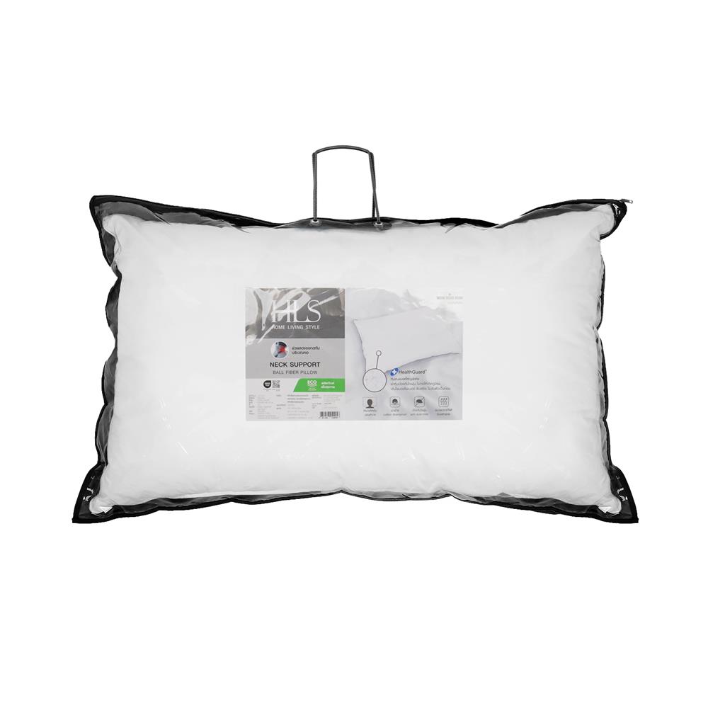 หมอนหนุน ใยบอลไมโครไฟเบอร์ HOME LIVING STYLE EXTRA LUXURY 22x35 นิ้ว สีขาว