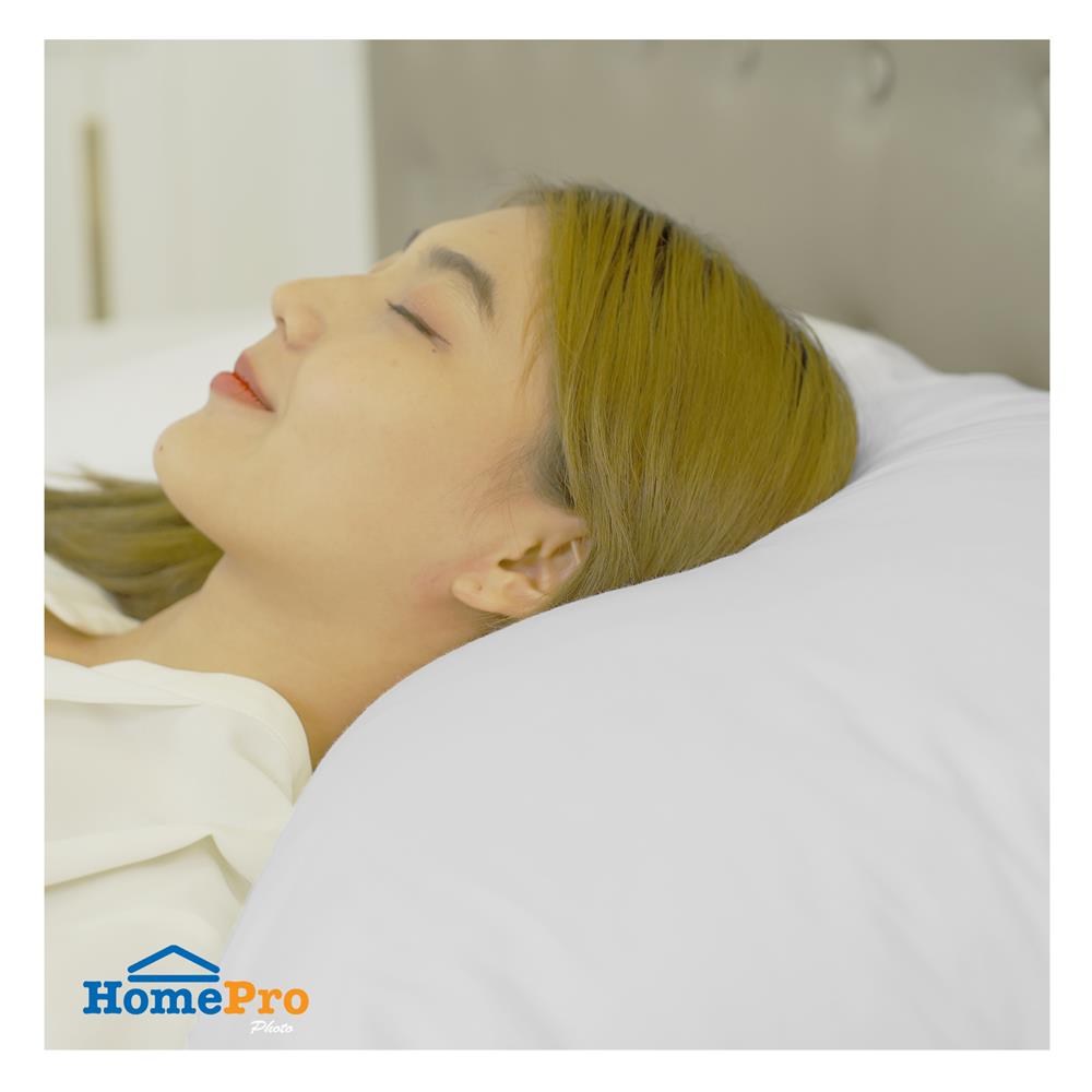 หมอนหนุน ใยบอลไมโครไฟเบอร์ HOME LIVING STYLE EXTRA LUXURY 22x35 นิ้ว สีขาว