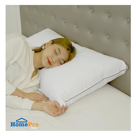 หมอนหนุน ใยบอลไมโครไฟเบอร์ HOME LIVING STYLE EXTRA LUXURY 22x35 นิ้ว สีขาว_6