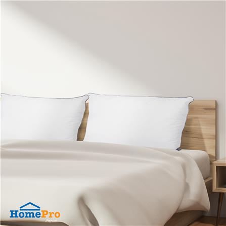 หมอนหนุน ใยบอลไมโครไฟเบอร์ HOME LIVING STYLE EXTRA LUXURY 22x35 นิ้ว สีขาว_8