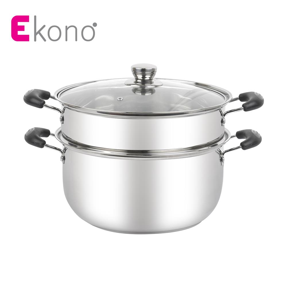 ชุดหม้อนึ่งพร้อมฝา 28 ซม. EKONO MIND 3 ชิ้น