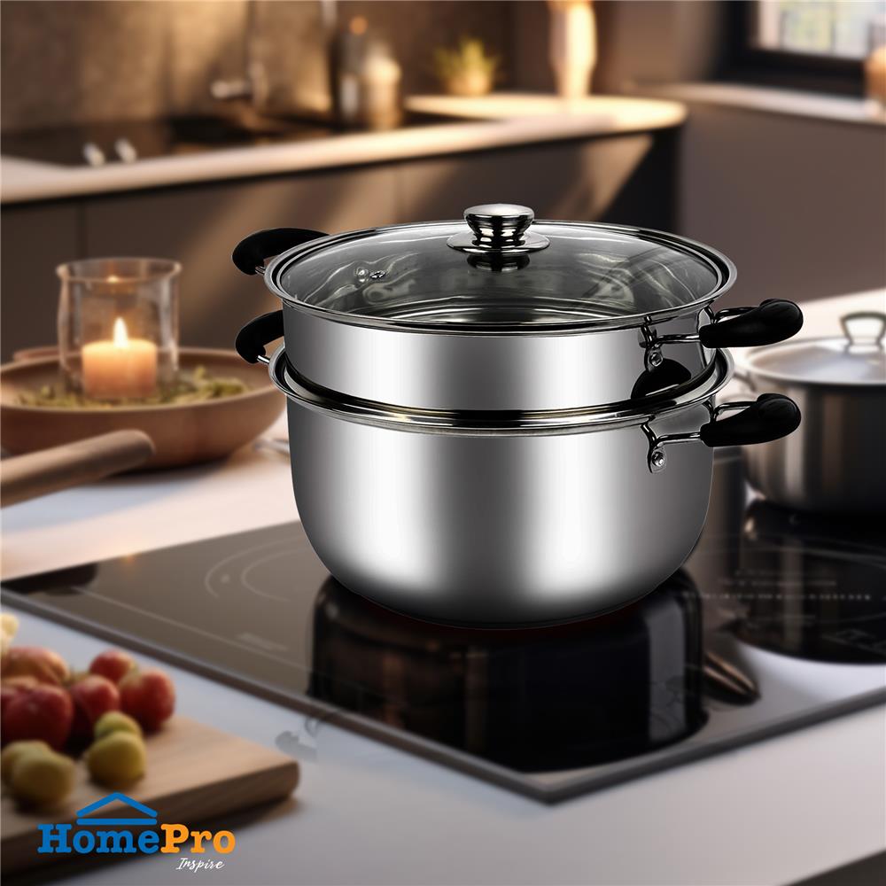 ชุดหม้อนึ่งพร้อมฝา 28 ซม. EKONO MIND 3 ชิ้น