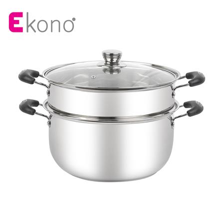 ชุดหม้อนึ่งพร้อมฝา 28 ซม. EKONO MIND 3 ชิ้น