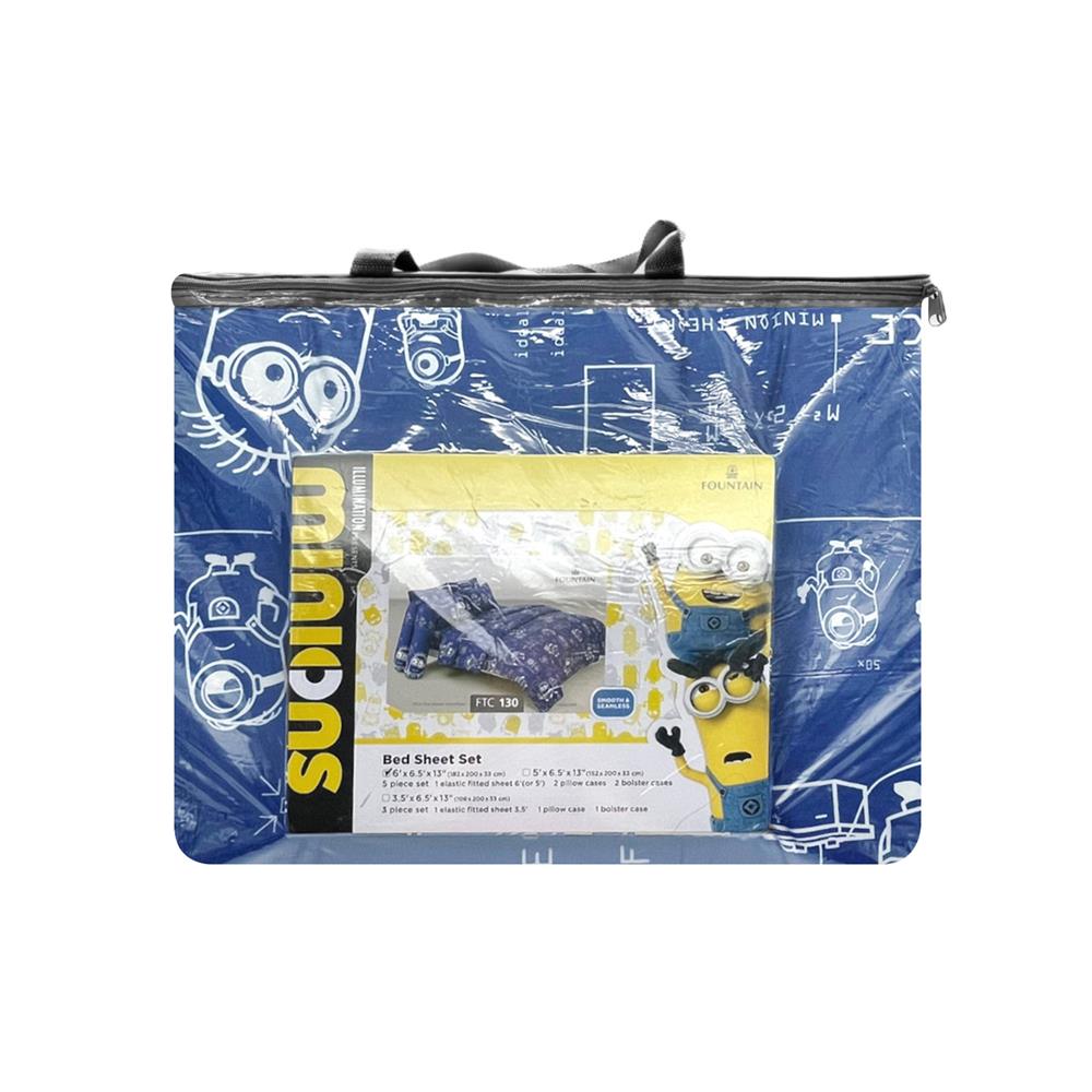 ชุดผ้าปูที่นอน 6 ฟุต 6 ชิ้น FOUNTAIN MINION 70209-FTC130