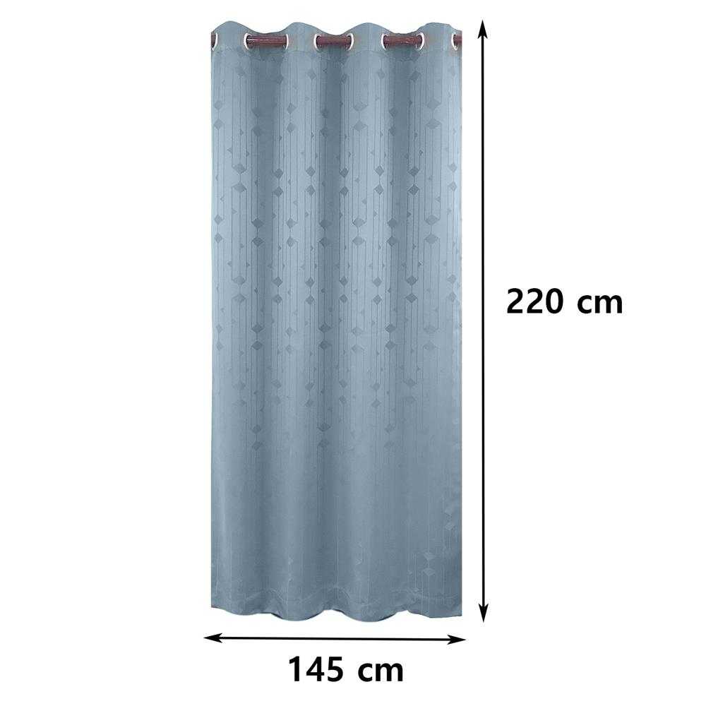 ผ้าม่าน EYELET HOME LIVING STYLE SCILLA UV 145X220 ซม. สีฟ้า