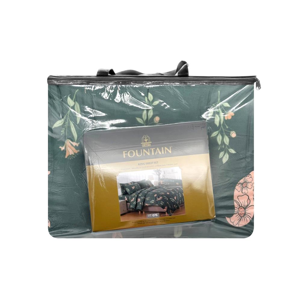 ชุดผ้าปูที่นอน 6 ฟุต 6 ชิ้น FOUNTAIN PRINTED 70209-FT076