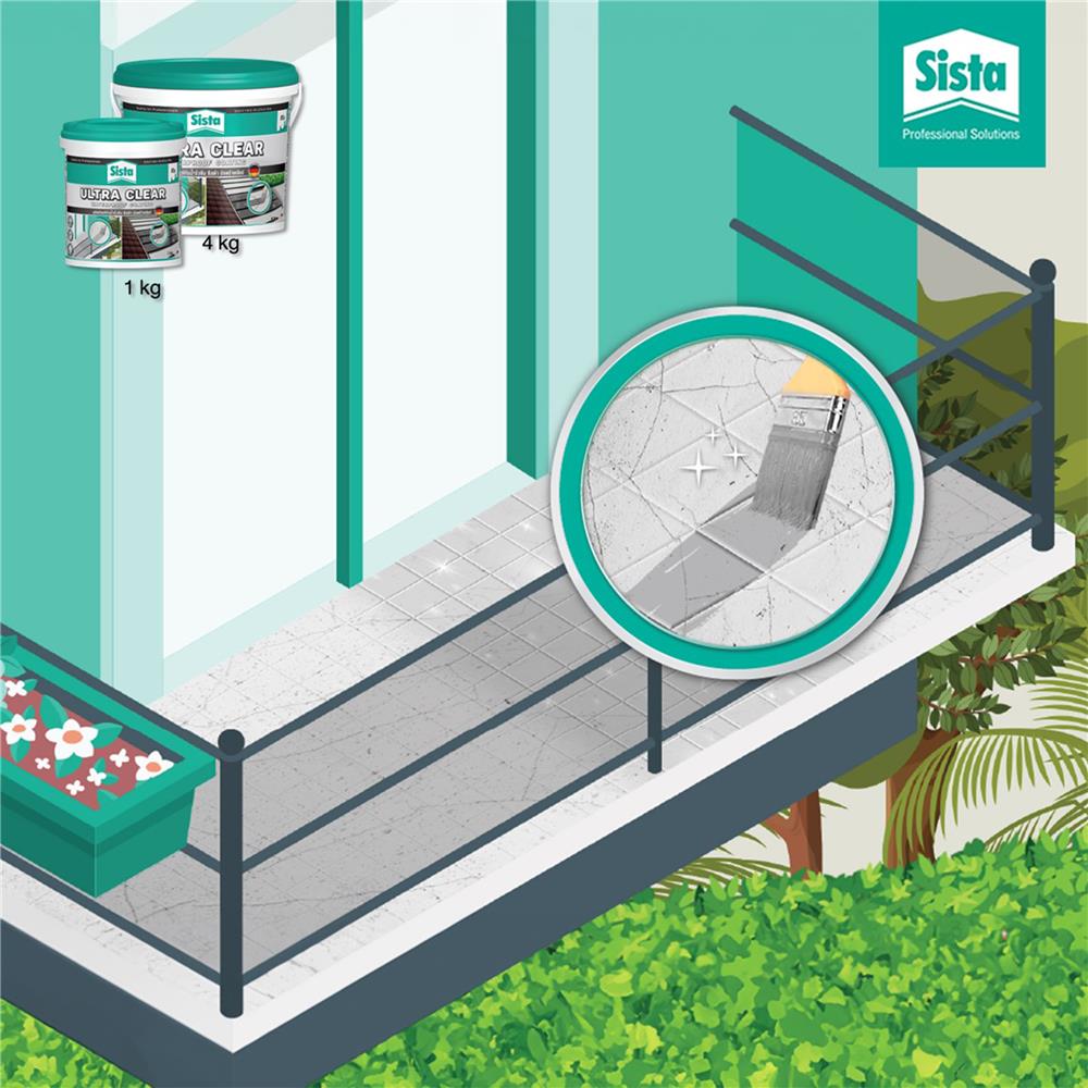 อะคริลิกกันซึม SISTA ULTRACLEAR 4 กก. สีใส