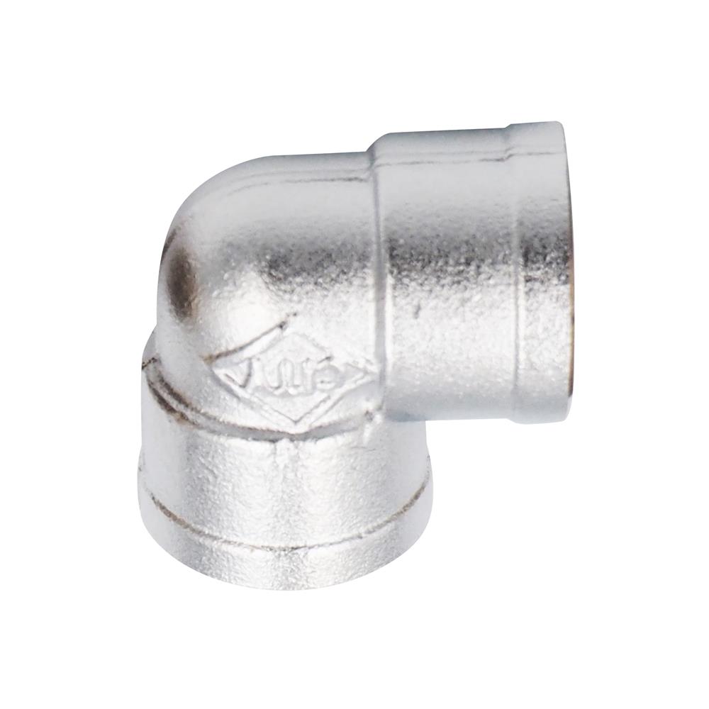 ข้องอ 90 องศา เกลียวใน ทองเหลือง CITY 1/2 นิ้ว สีบรอนซ์เงิน