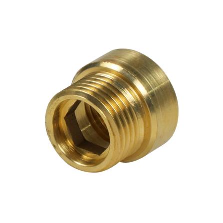 ข้อต่อหกเหลี่ยมในทองเหลือง CITY 1/2 นิ้ว x 10 มม. สีบรอนซ์เงิน_1