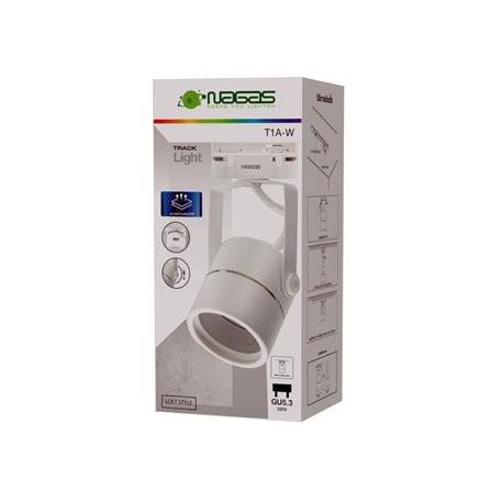 แทรคไลท์ ติดราง GU5.3 NAGAS T1A-W สีขาว_2