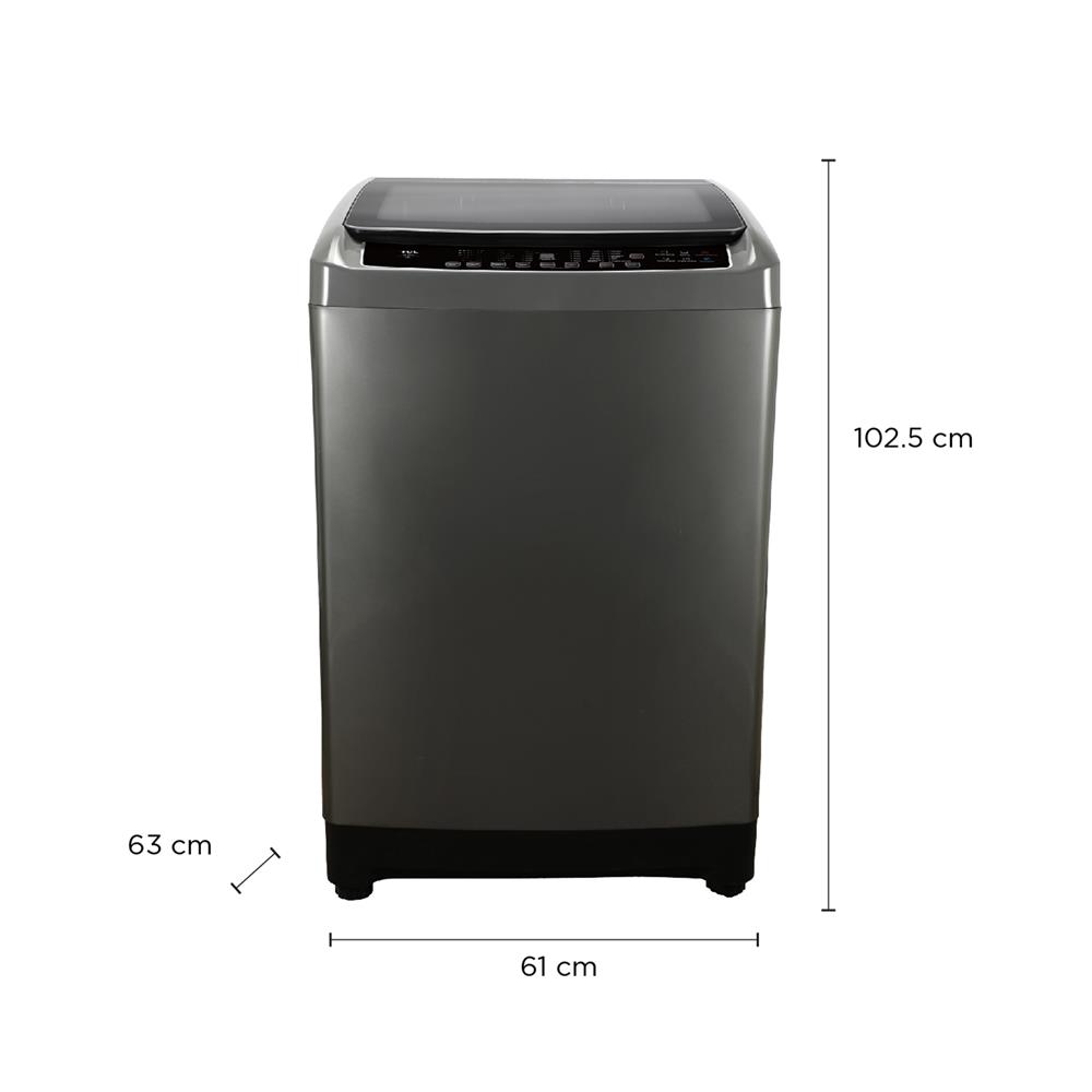 เครื่องซักผ้าฝาบน TCL WT141TLG 14 กก. สีเทา