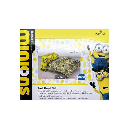 ชุดผ้าปูที่นอน 6 ฟุต 5 ชิ้น FOUNTAIN MINION 70106-FTC133_3