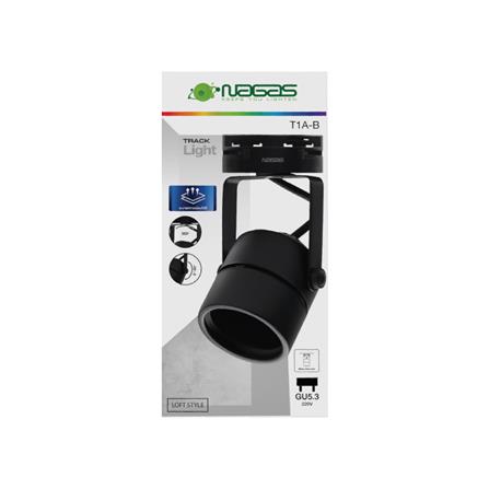 แทรคไลท์ ติดราง GU5.3 NAGAS T1A-B สีดำ_2