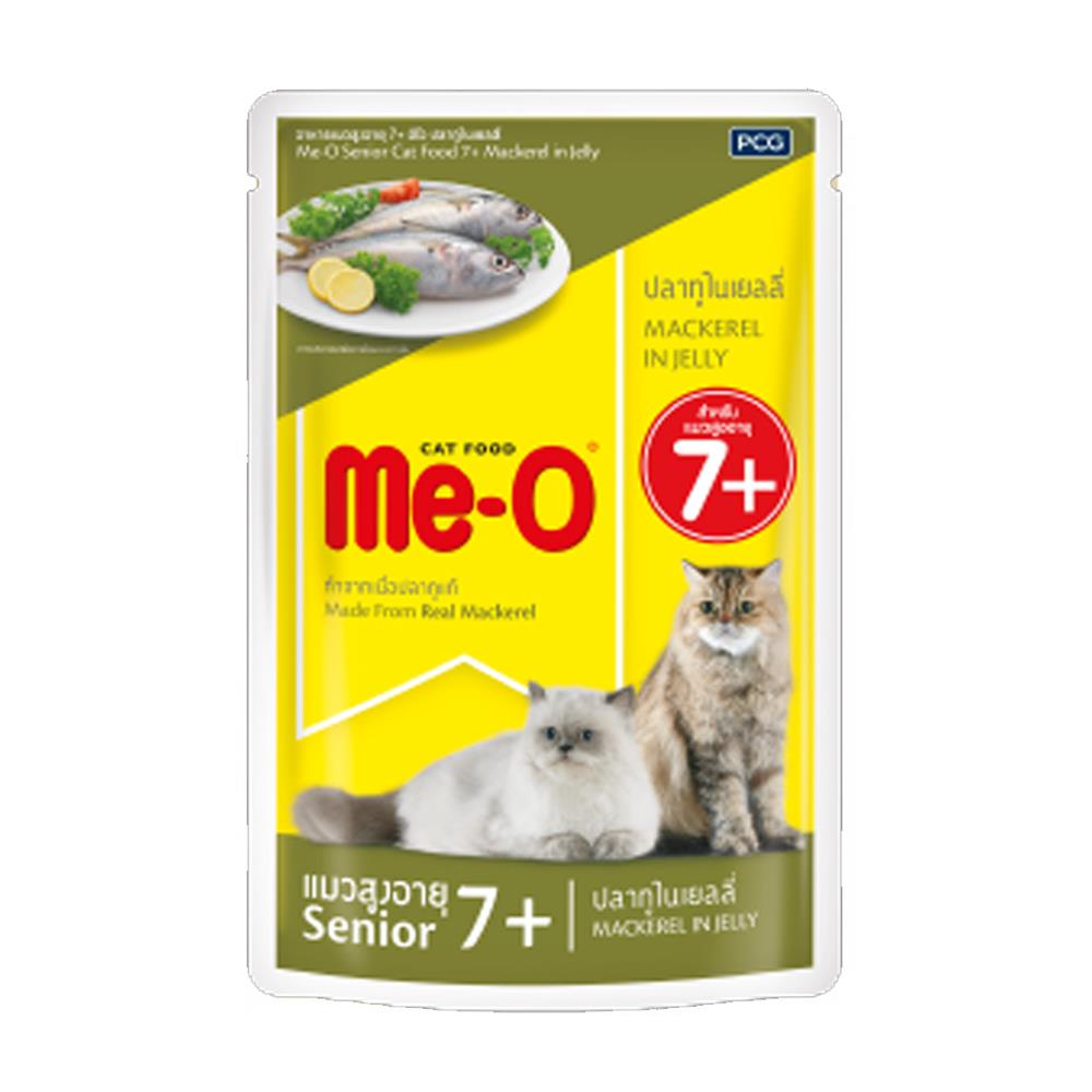 อาหารเปียกแมว MEO POUCH SENIOR MACKEREL IN JELLY 80 ก.