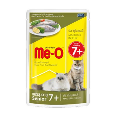 อาหารเปียกแมว MEO POUCH SENIOR MACKEREL IN JELLY 80 ก._0