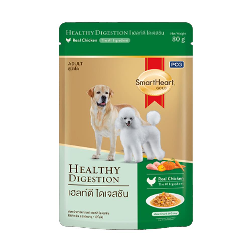 อาหารเปียกสุนัข SMARTHEART GOLD HEALTHY DIGESTION 80 ก.
