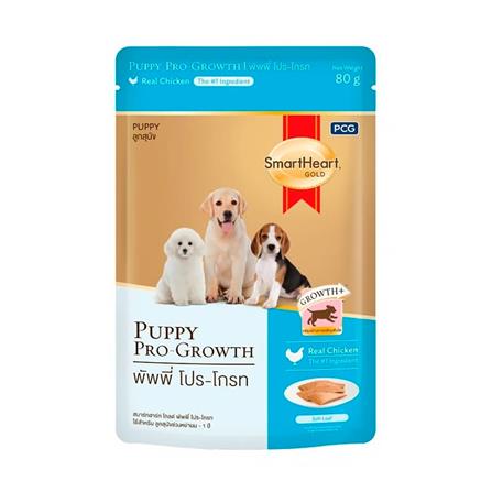 อาหารเปียกสุนัข SMARTHEART GOLD PUPPY PRO GROWTH 80 ก.