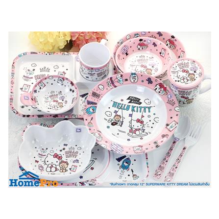 ถาดหลุมเมลามีน 12 นิ้ว SUPERWARE KITTY DREAM_3