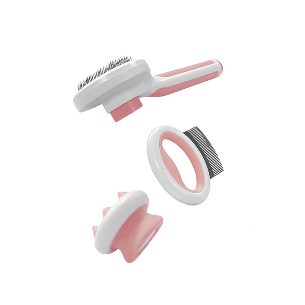 ชุดหวีแปรงสำหรับสัตว์เลี้ยง PANDO PET GROOMING COMB SET สีชมพู