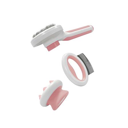 ชุดหวีแปรงสำหรับสัตว์เลี้ยง PANDO PET GROOMING COMB SET สีชมพู_0