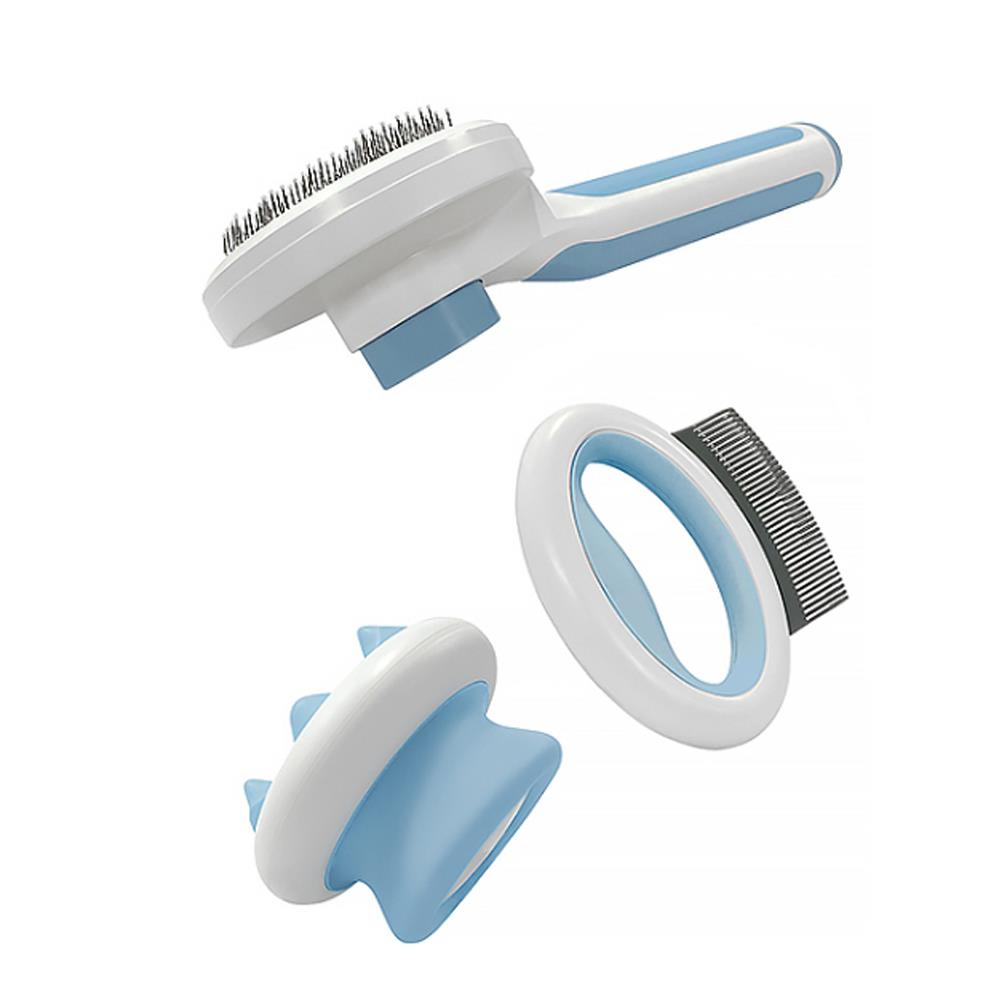 ชุดหวีแปรงสำหรับสัตว์เลี้ยง PANDO PET GROOMING COMB SET  สีฟ้า