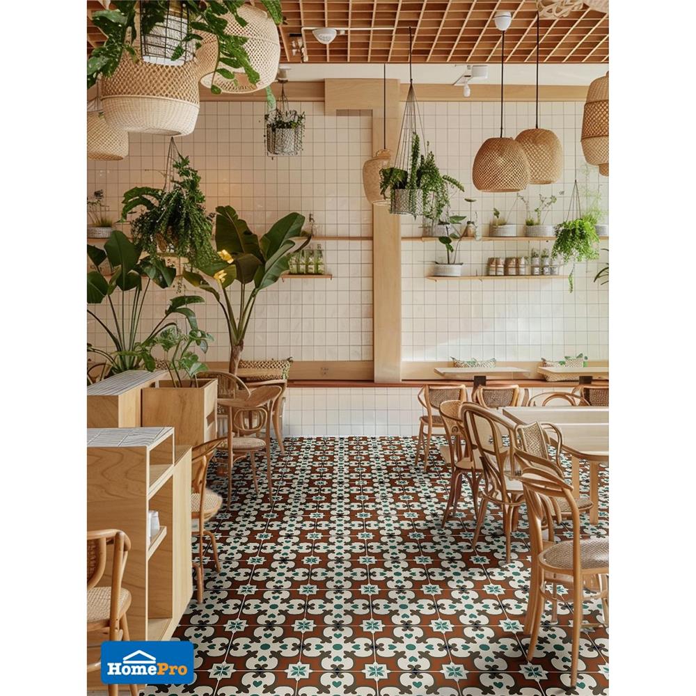 กระเบื้องพื้นพอร์ซเลน 20x20 ซม. TARA แฮชเซล มัลติคัลเลอร์ A 1 ตร.ม.