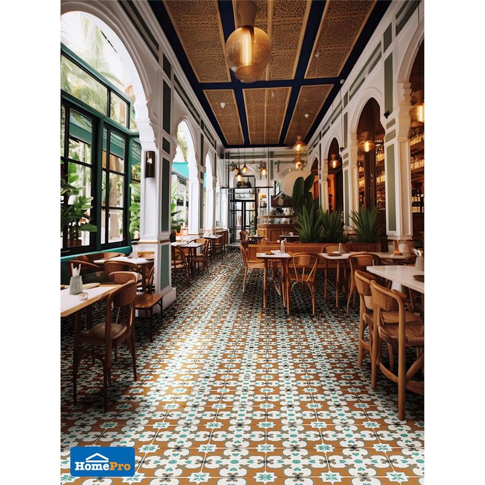 กระเบื้องพื้นพอร์ซเลน 20x20 ซม. TARA แฮชเซล มัลติคัลเลอร์ A 1 ตร.ม.