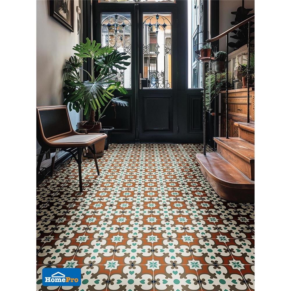 กระเบื้องพื้นพอร์ซเลน 20x20 ซม. TARA แฮชเซล มัลติคัลเลอร์ A 1 ตร.ม.