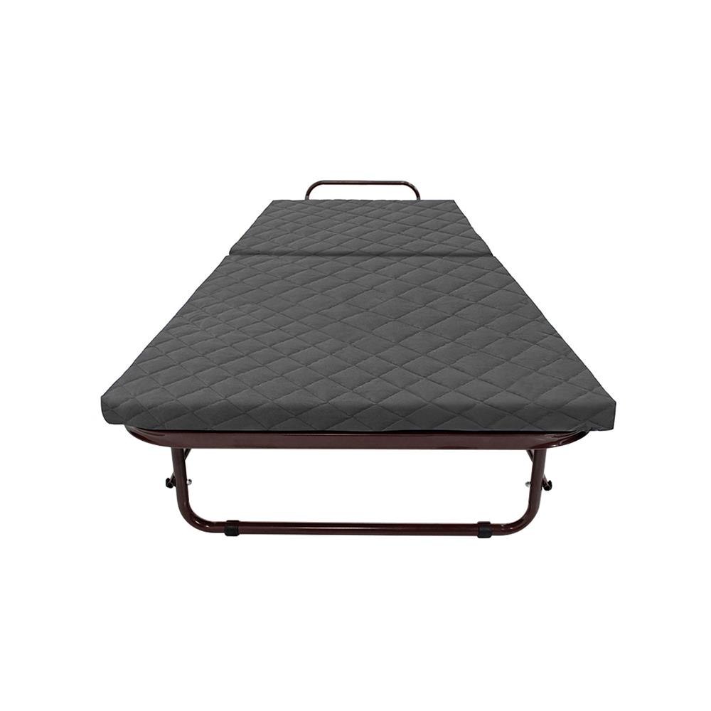 เตียงพับพร้อม TOPPER THAIBULL OLT235-75S สีเทา/น้ำตาล