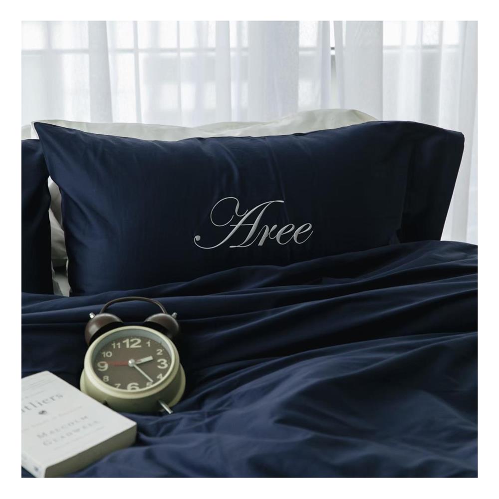 ชุดผ้าปูที่นอน 6 ฟุต 5 ชิ้น BENEATH NAVY BLUE สีน้ำเงินเข้ม