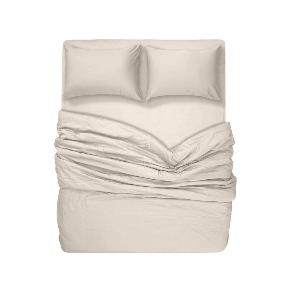 ชุดผ้าปูที่นอน 6 ฟุต 5 ชิ้น BENEATH GOLDEN SAND สีครีม