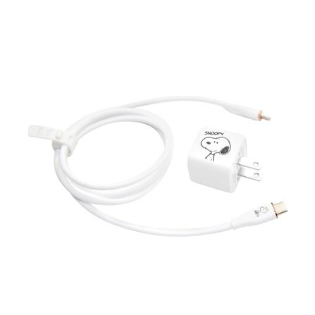 ชุดสายชาร์จ TYPE C TO C ANITECH SNOOPY SNP-D226 สีขาว_0