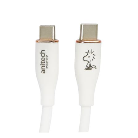 ชุดสายชาร์จ TYPE C TO C ANITECH SNOOPY SNP-D226 สีขาว_3