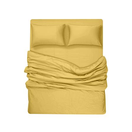 ชุดผ้าปูที่นอน 6 ฟุต 4 ชิ้น BENEATH SUNSHINE สีเหลือง_4