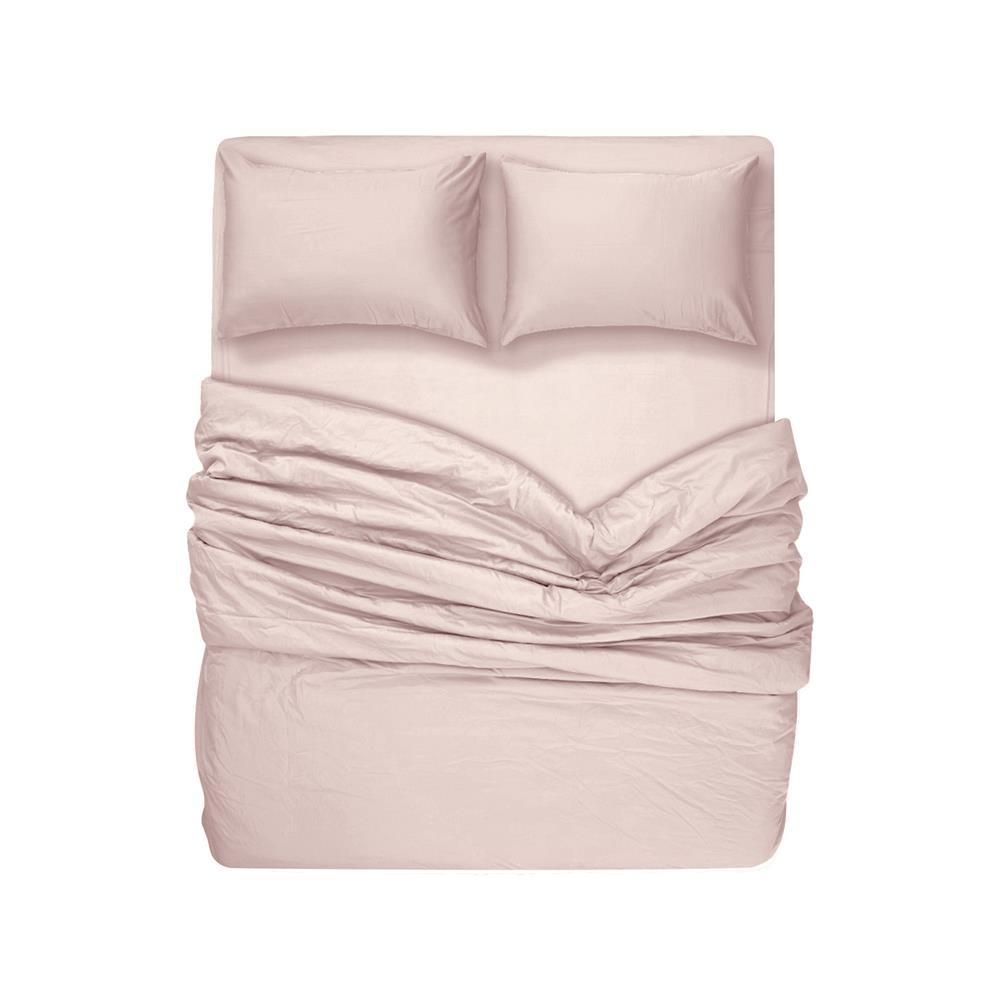 ชุดผ้าปูที่นอน 6 ฟุต 5 ชิ้น BENEATH PEONY สีชมพู