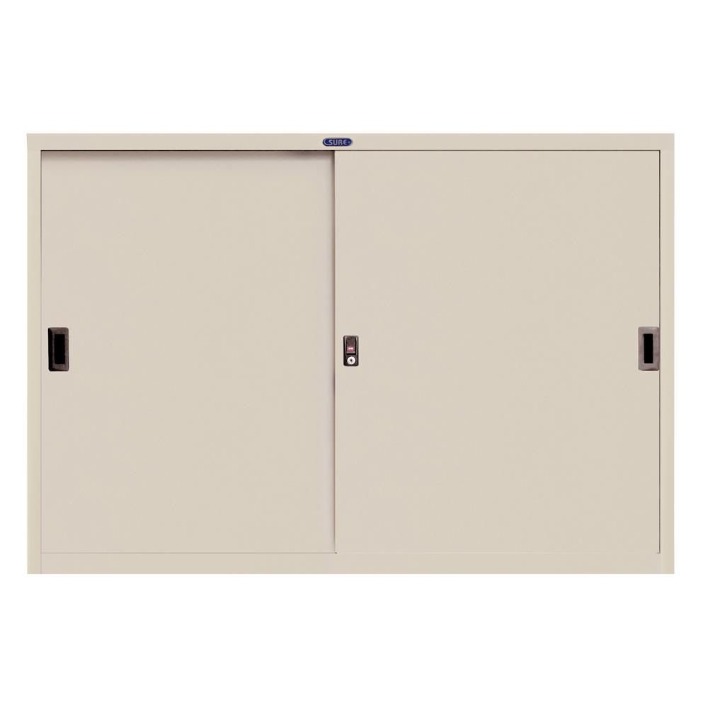 ตู้เหล็กบานเลื่อนทึบ SURE SL-05 สีครีม