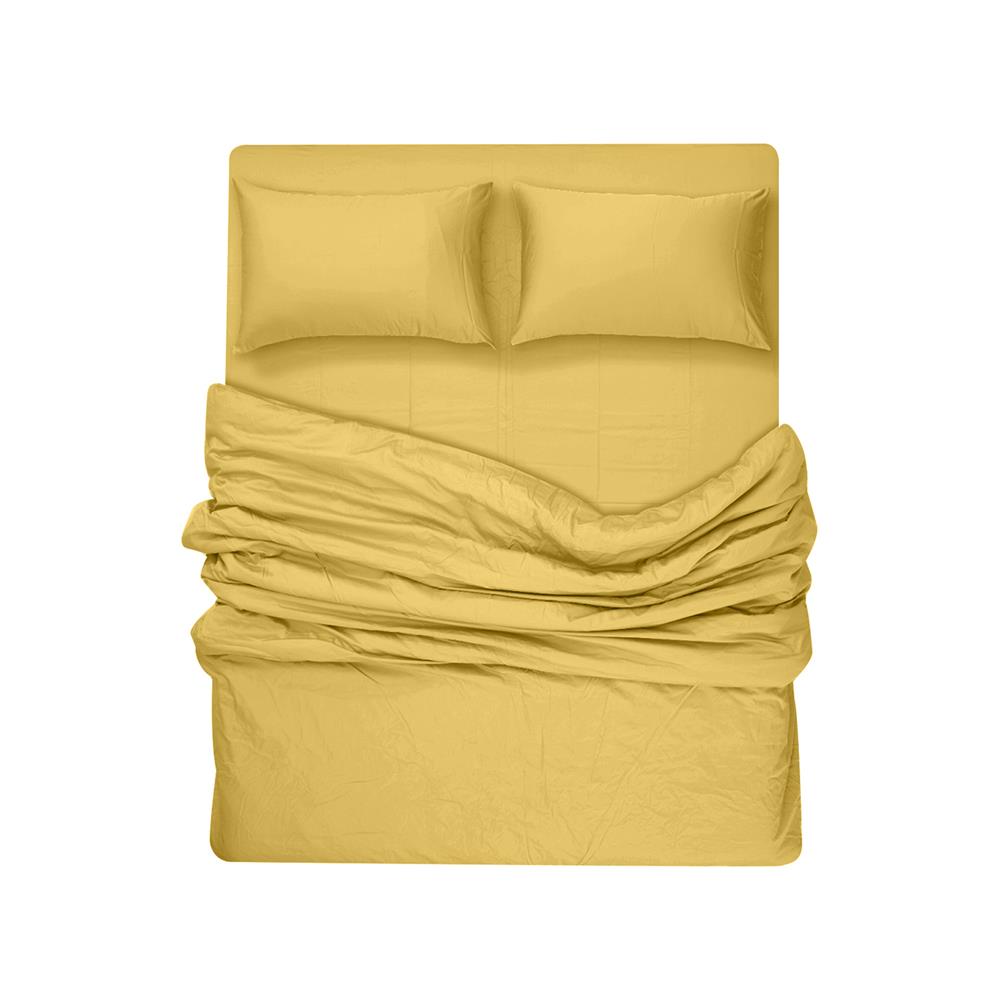 ชุดผ้าปูที่นอน 6 ฟุต 8 ชิ้น BENEATH SUNSHINE สีเหลือง