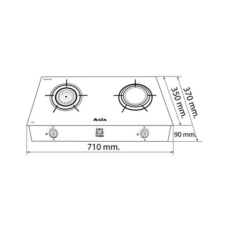 เตาแก๊สตั้งโต๊ะ 2 หัวแก๊ส AXIA TIGER 1P1G_5