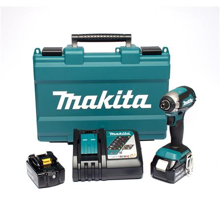 สว่านไขควงกระแทกไร้สาย (พร้อมแบตเตอรี่) MAKITA M011-DTD153RFE 18 โวลต์_0