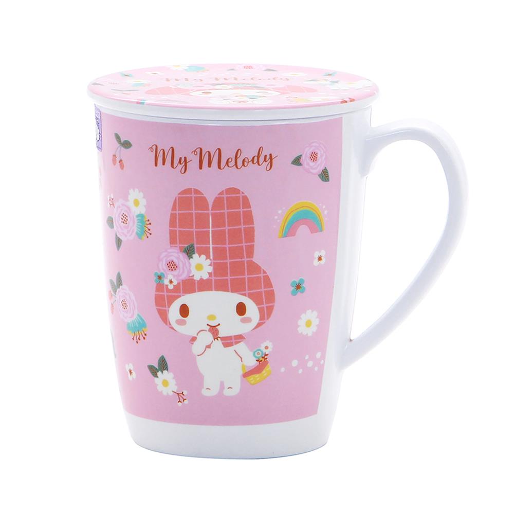 ถ้วยหูเมลามีนพร้อมฝา 450 มล. SUPERWARE MY MELODY FLOWER