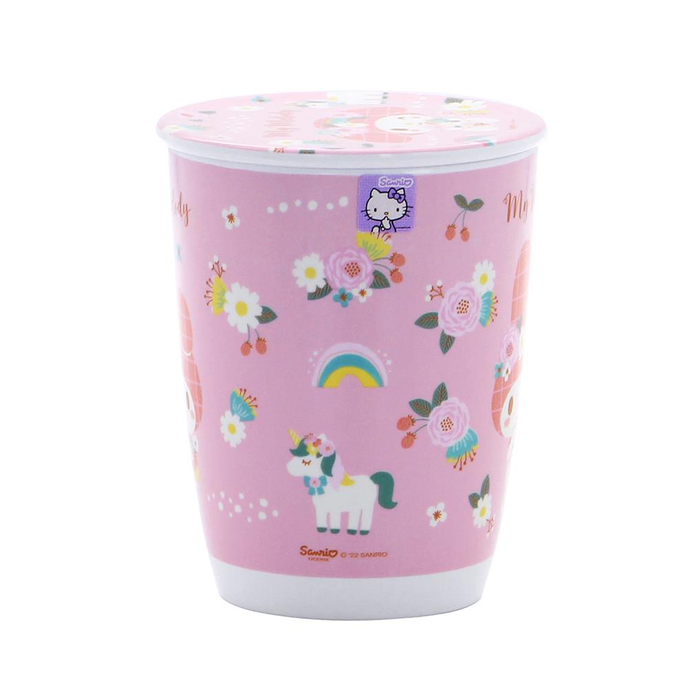 ถ้วยหูเมลามีนพร้อมฝา 450 มล. SUPERWARE MY MELODY FLOWER