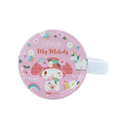 ถ้วยหูเมลามีนพร้อมฝา 450 มล. SUPERWARE MY MELODY FLOWER_2