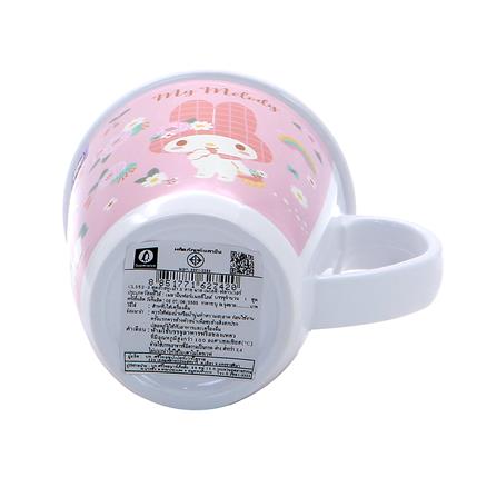 ถ้วยหูเมลามีนพร้อมฝา 450 มล. SUPERWARE MY MELODY FLOWER_3