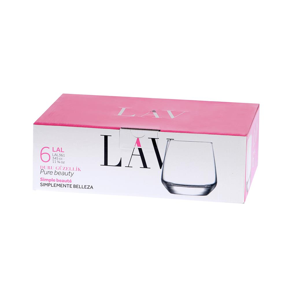 แก้วน้ำ 345 มล. LAV LAL แพ็ก 6 ใบ