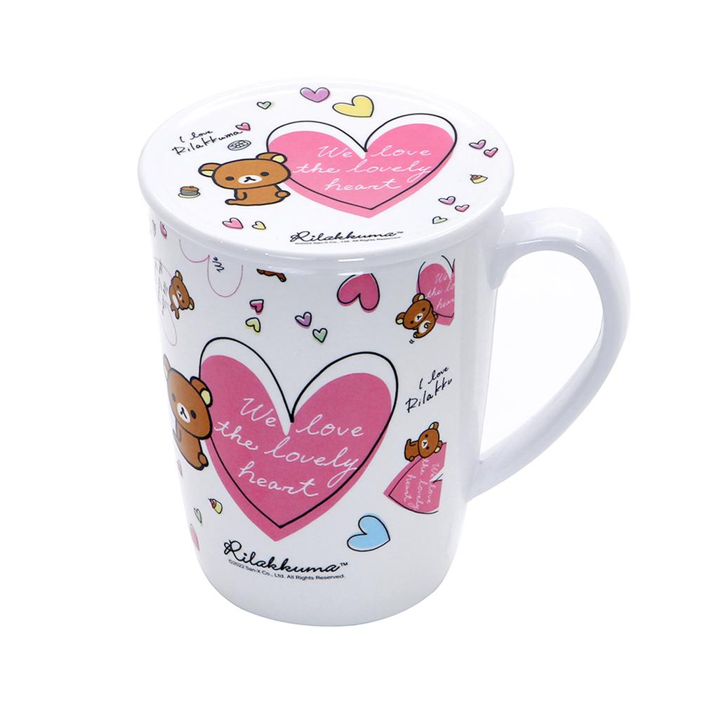 ถ้วยหูเมลามีนพร้อมฝา 450 มล. SUPERWARE RILAKKUMA LOVELY HEART