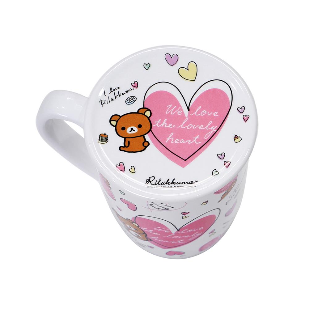 ถ้วยหูเมลามีนพร้อมฝา 450 มล. SUPERWARE RILAKKUMA LOVELY HEART