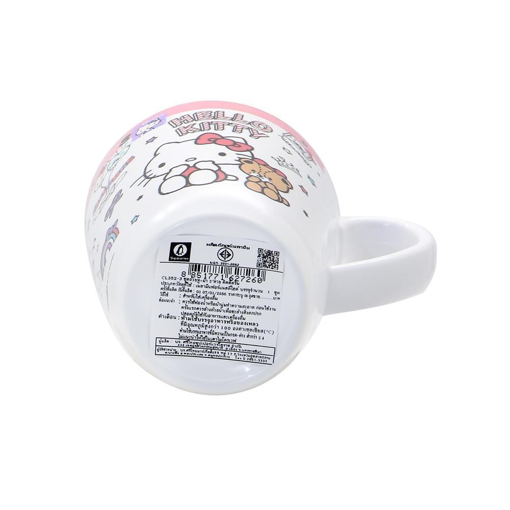 ถ้วยหูเมลามีนพร้อมฝา 450 มล. SUPERWARE KITTY DREAM