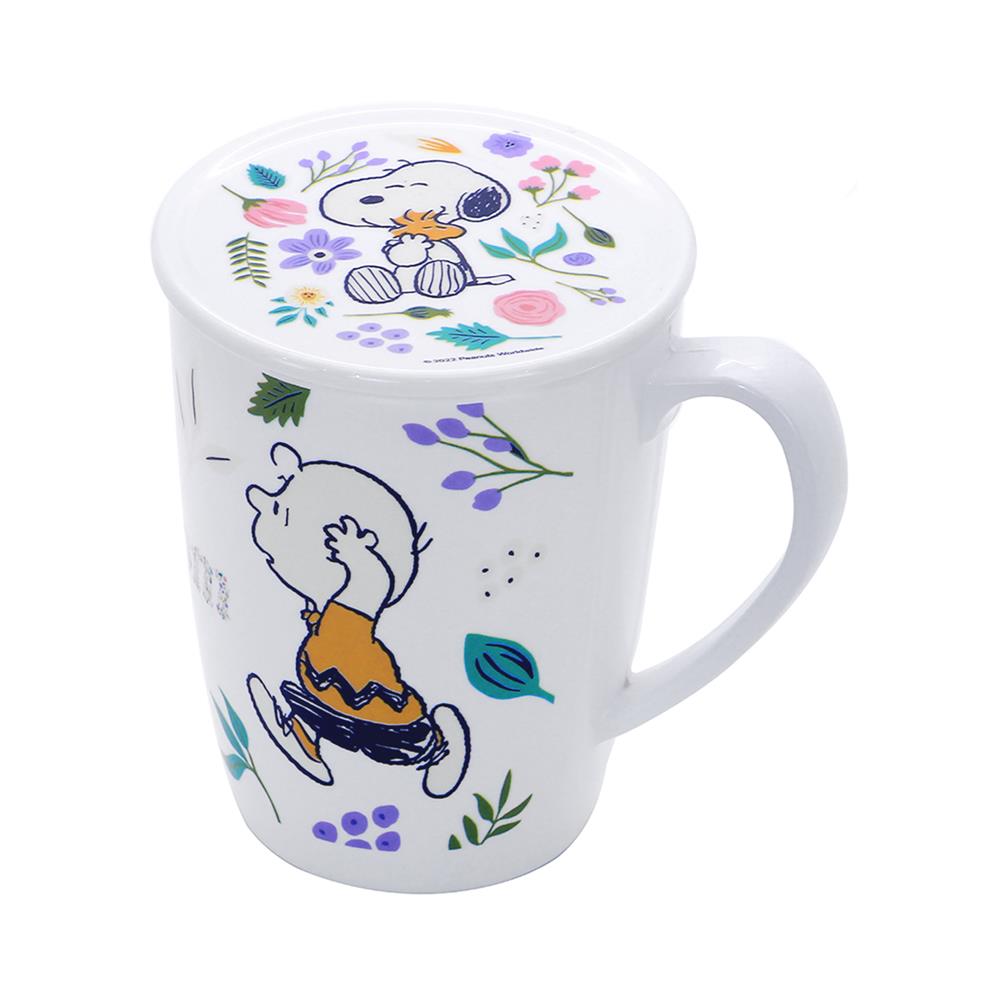 ถ้วยหูเมลามีนพร้อมฝา 450 มล. SUPERWARE SNOOPY BLOSSOM