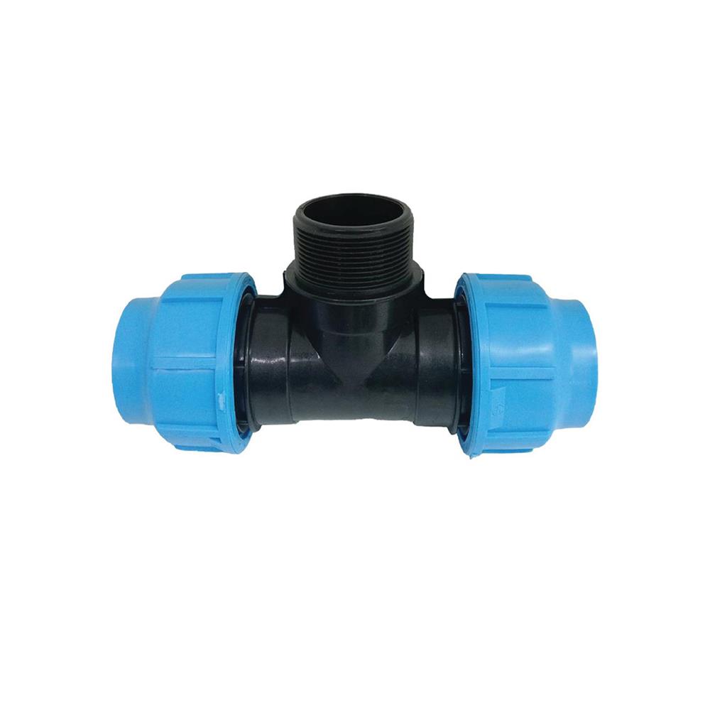 ข้อต่อสามทาง เกลียวนอก ตรามือ PN16 63 มม.X2 นิ้ว